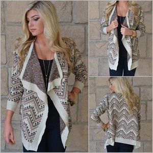 NWOT Freeway Boho Open Front Cardigan Sweater